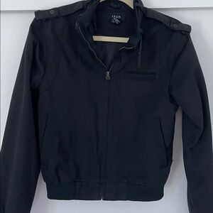 Vintage Black pilot Jacket with Zipper sz small